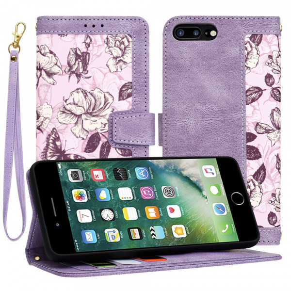 Husa pentru Apple iPhone 8 Plus / 7 Plus, Techsuit, FlipCraft, Mov