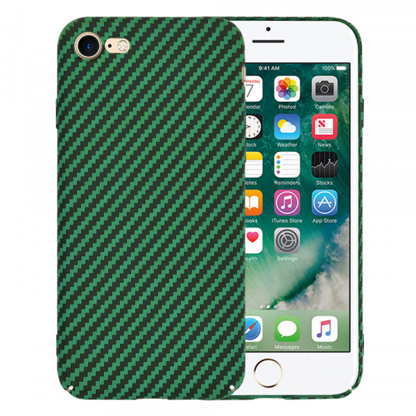 Husa pentru Apple iPhone SE (2022) / SE (2020) / 8 / 7, Techsuit, Carbonite FiberShell, Verde