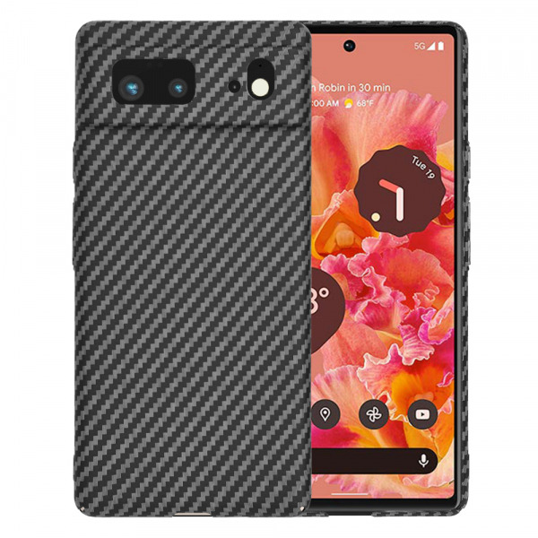 Husa pentru Google Pixel 6, Techsuit, Carbonite FiberShell, Neagra
