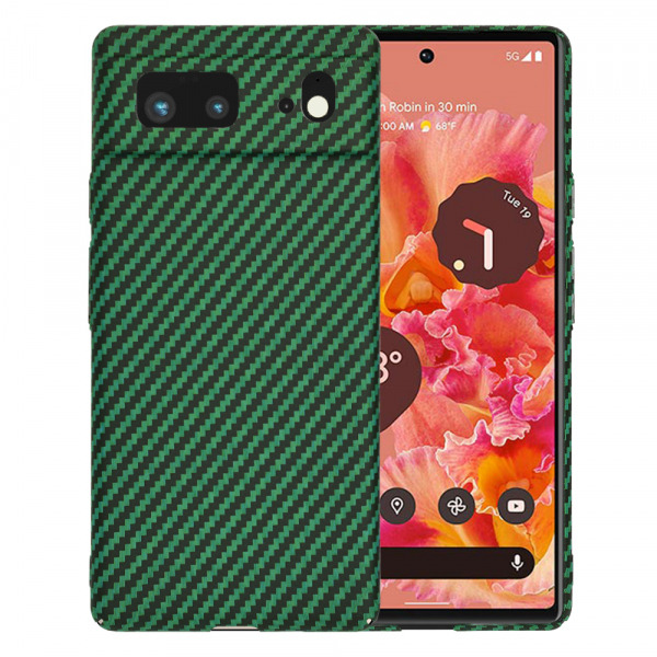 Husa pentru Google Pixel 6, Techsuit, Carbonite FiberShell, Verde