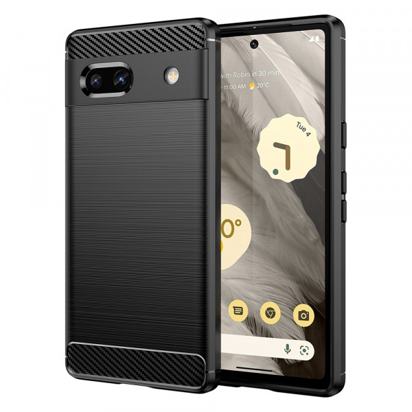 Husa pentru Google Pixel 7a, Techsuit, Carbon, Neagra