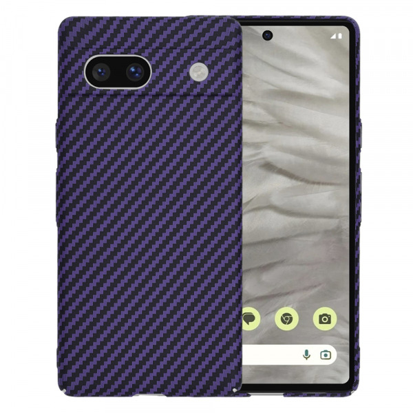 Husa pentru Google Pixel 7a, Techsuit, Carbonite FiberShell, Mov
