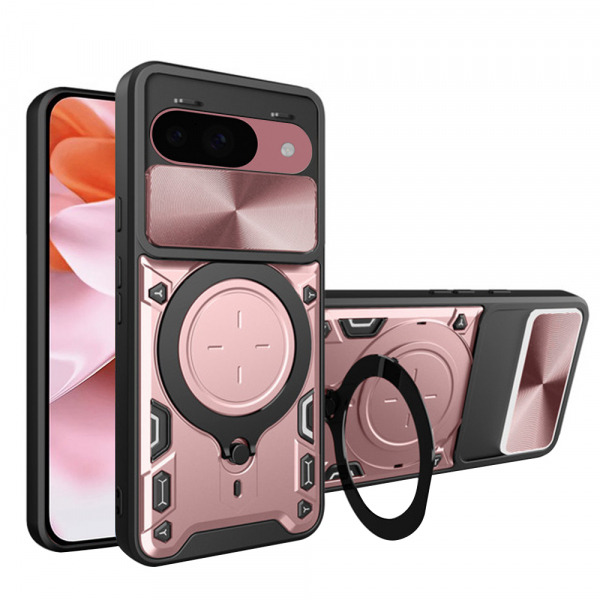 Husa pentru Google Pixel 9 / 9 Pro, Techsuit, CamGuard Pro, Roz Aurie