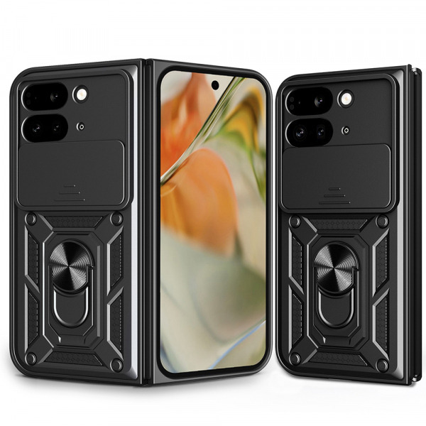Husa pentru Google Pixel 9 Pro Fold, Techsuit, CamShield, Neagra