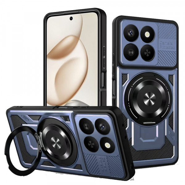 Husa pentru Honor 400 Smart 4G / X7d 4G / 400 Smart 5G, Techsuit, RuggedCam, Albastra