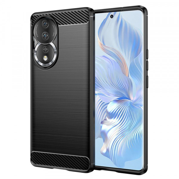 Husa pentru Honor 90 / 80, Techsuit, Carbon, Neagra