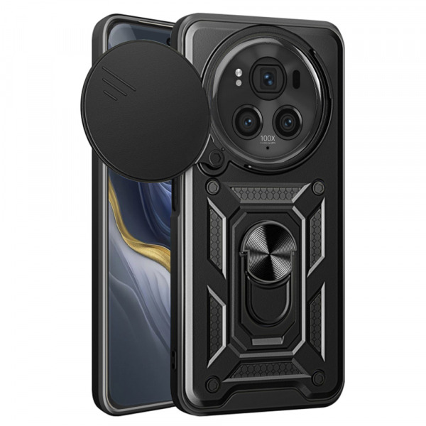 Husa pentru Honor Magic6 Pro, Techsuit, CamShield, Neagra