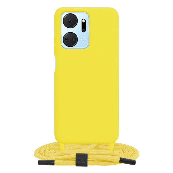Husa pentru Honor X7a, Techsuit, Crossbody Lanyard, Galbena
