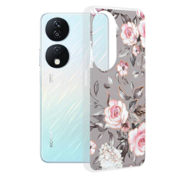 Husa pentru Honor X7b 5G / 90 Smart / X7b 4G, Techsuit, Marble, Gri