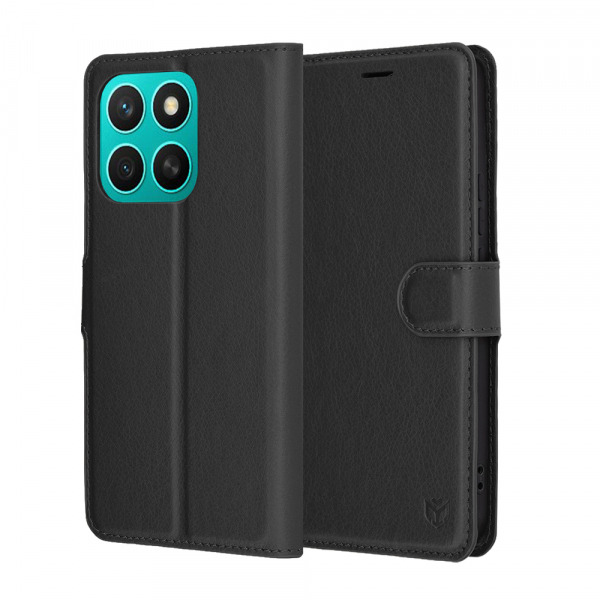 Husa pentru Honor X8c, Techsuit, Leather Folio, Neagra