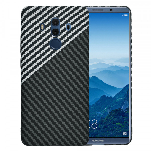 Husa pentru Huawei Mate 10 Pro, Techsuit, Carbonite FiberShell, Neagra Gri