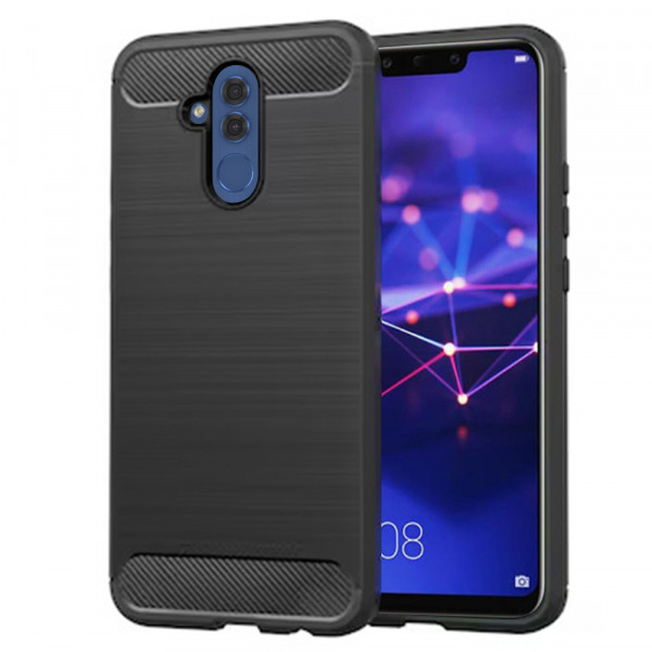 Husa pentru Huawei Mate 20 Lite, Techsuit, Carbon, Neagra