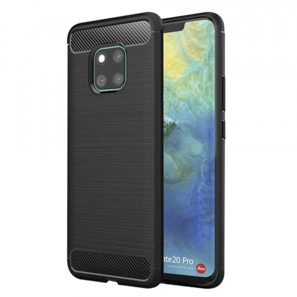 Husa pentru Huawei Mate 20 Pro, Techsuit, Carbon, Neagra