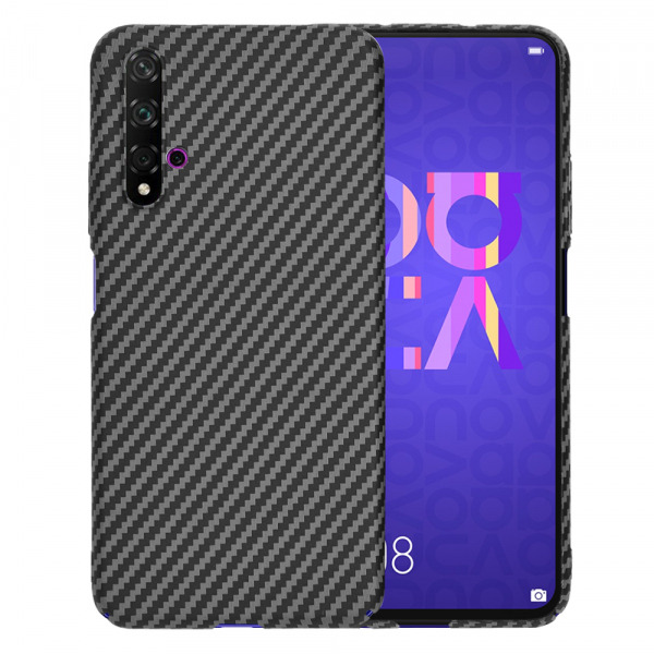 Husa pentru Huawei nova 5T / Honor 20, Techsuit, Carbonite FiberShell, Neagra