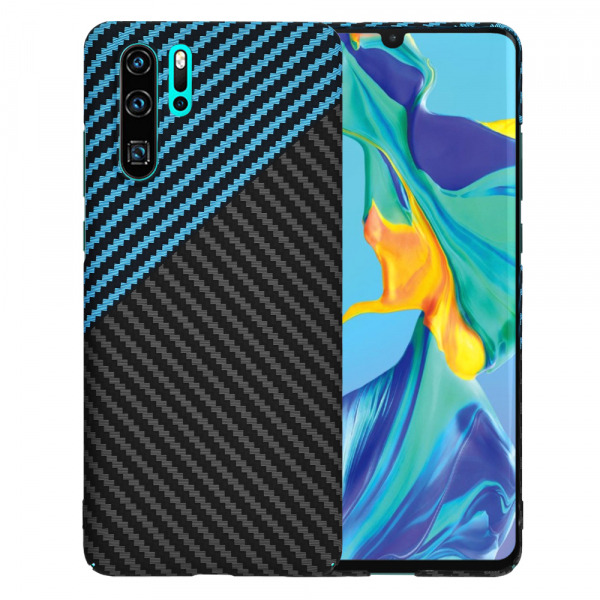Husa pentru Huawei P30 Pro New Edition / P30 Pro, Techsuit, Carbonite FiberShell, Neagra Bleu