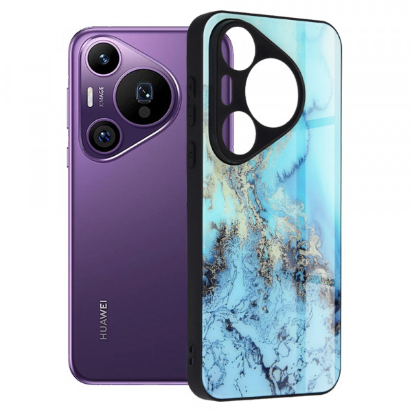 Husa pentru Huawei Pura 70 Pro, Techsuit, Glaze, Bleu