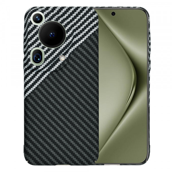 Husa pentru Huawei Pura 70 Ultra, Techsuit, Carbonite FiberShell, Neagra Gri