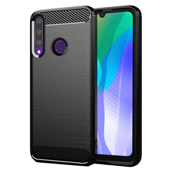 Husa pentru Huawei Y6p, Techsuit, Carbon, Neagra