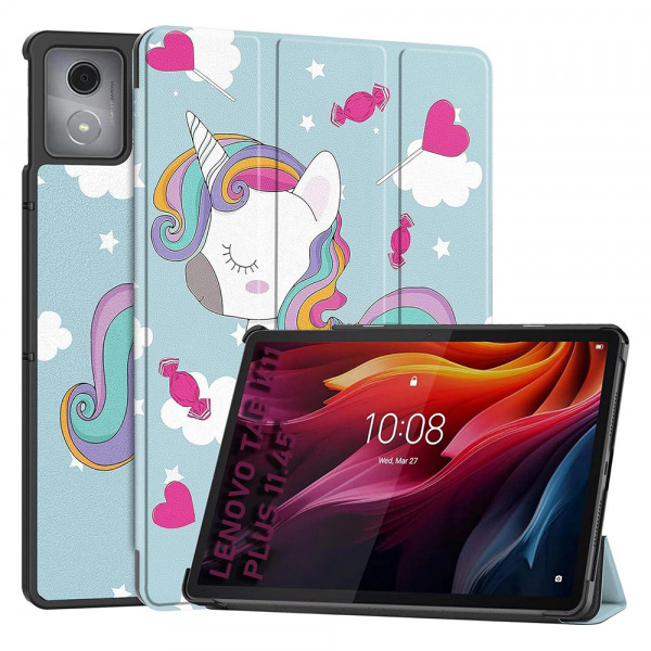 Husa pentru Lenovo Tab K11 Plus, Techsuit, FoldPro Unicorn, Multicolor