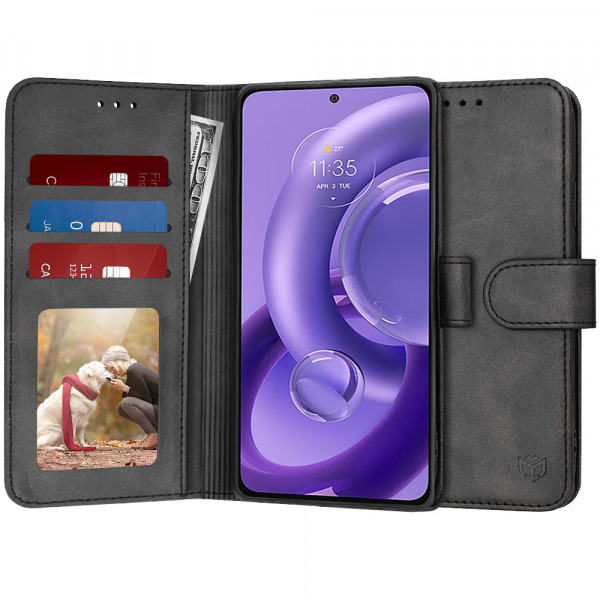 Husa pentru Motorola Edge 30 Neo, Techsuit, Diary Book, Neagra