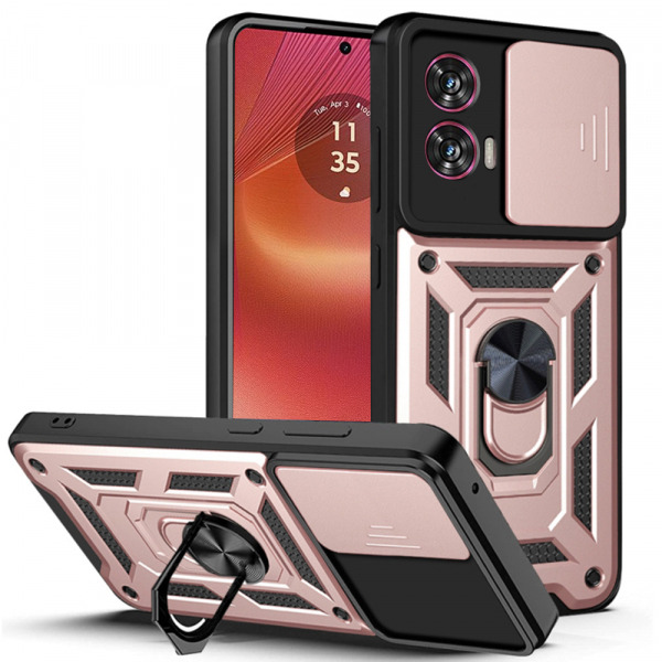 Husa pentru Motorola Edge 50 Fusion, Techsuit, CamShield, Roz