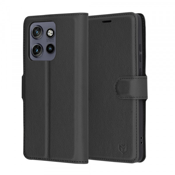 Husa pentru Motorola Edge 60 Neo / Edge 50 Neo, Techsuit, Leather Folio, Neagra