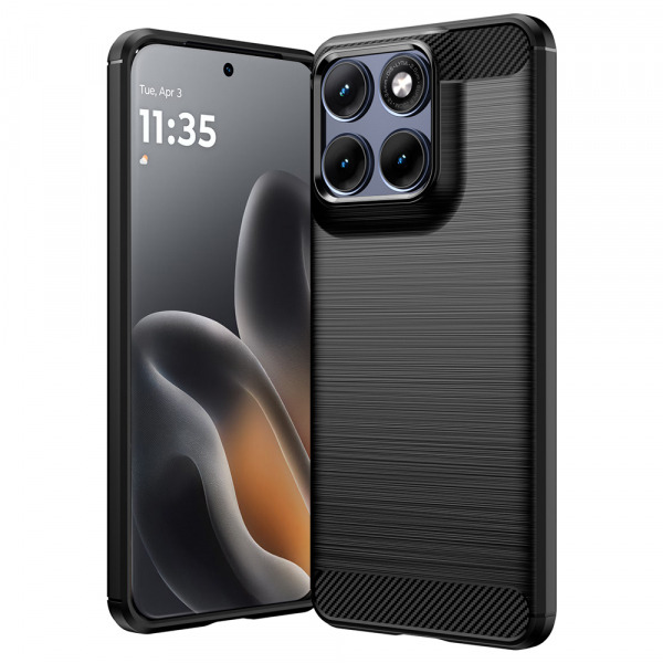 Husa pentru Motorola Edge 70 Fusion, Techsuit, Carbon, Neagra