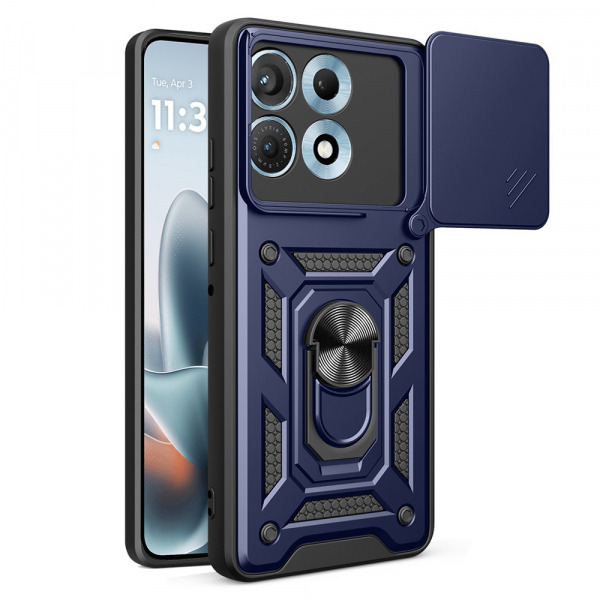 Husa pentru Motorola Edge 70 Max, Techsuit, CamShield, Albastra