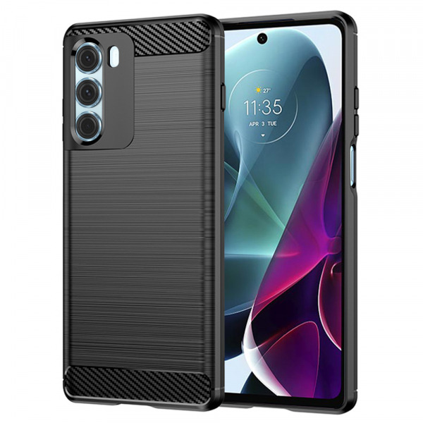 Husa pentru Motorola Edge S30 / Moto G200 5G, Techsuit, Carbon, Neagra