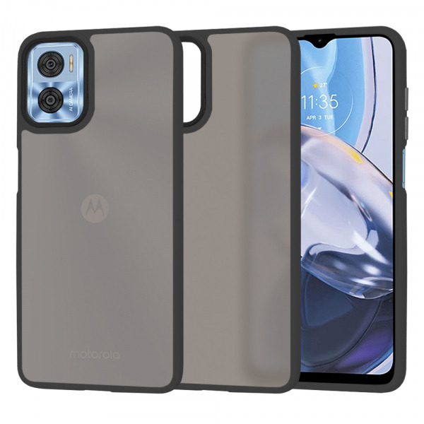Husa pentru Motorola Moto E22i / E22, Techsuit, HaloFrost, Neagra
