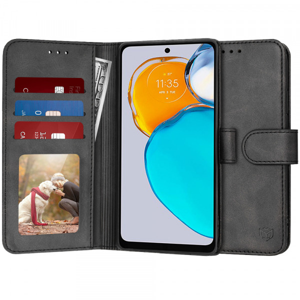 Husa pentru Motorola Moto E22s, Techsuit, Diary Book, Neagra