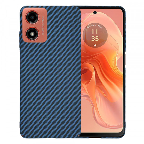 Husa pentru Motorola Moto G04s / E14 / G04 / G24, Techsuit, Carbonite FiberShell, Turcoaz