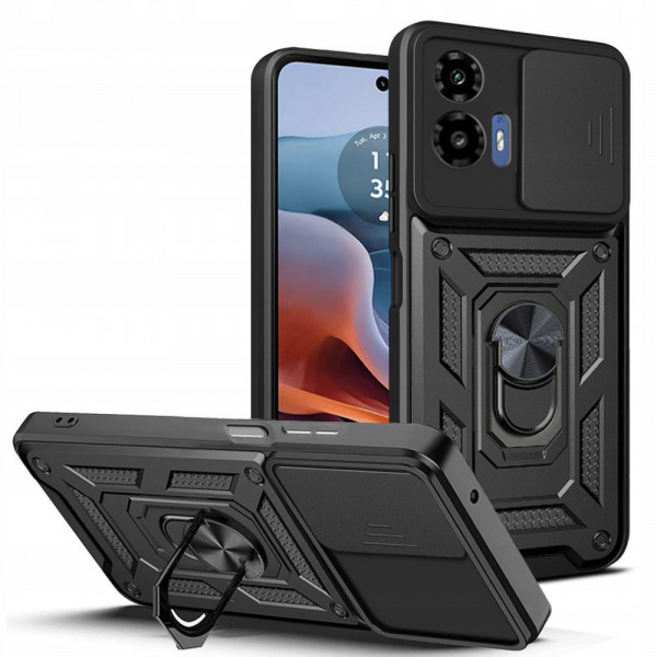 Husa pentru Motorola Moto G45 / G34, Techsuit, CamShield, Neagra
