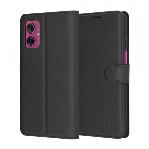Husa pentru Motorola Moto G55, Techsuit, Leather Folio, Neagra
