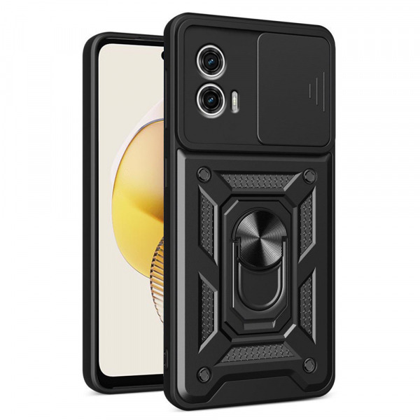 Husa pentru Motorola Moto G73, Techsuit, CamShield, Neagra