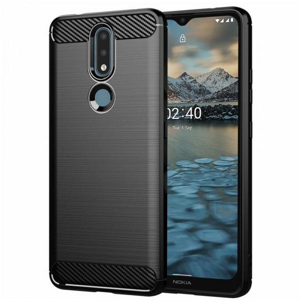 Husa pentru Nokia 2.4, Techsuit, Carbon, Neagra