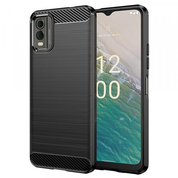 Husa pentru Nokia C32, Techsuit, Carbon, Neagra