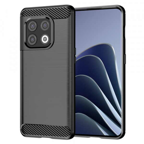 Husa pentru OnePlus 10 Pro, Techsuit, Carbon, Neagra