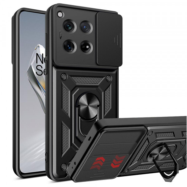 Husa pentru OnePlus 12, Techsuit, CamShield, Neagra