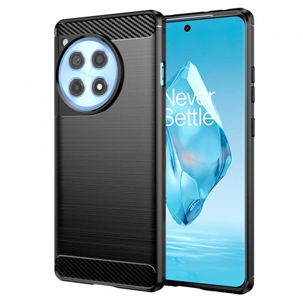 Husa pentru OnePlus 12R, Techsuit, Carbon, Neagra