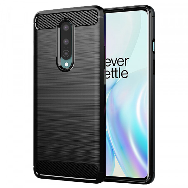 Husa pentru OnePlus 8, Techsuit, Carbon, Neagra