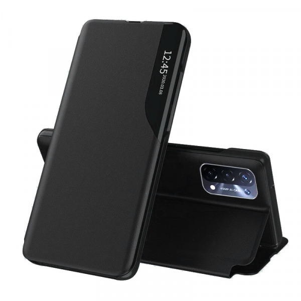 Husa pentru OnePlus Nord N200 5G / Oppo A74 5G / A54 5G, Techsuit, eFold, Neagra