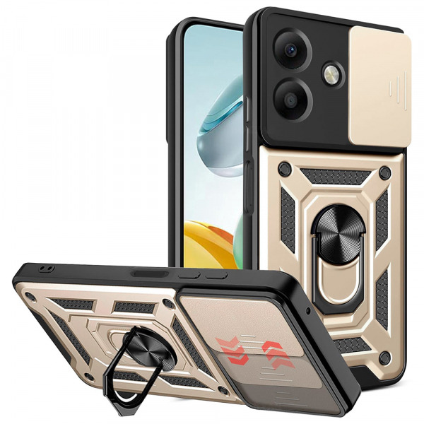 Husa pentru Oppo A3 4G / A3 5G, Techsuit, CamShield, Aurie