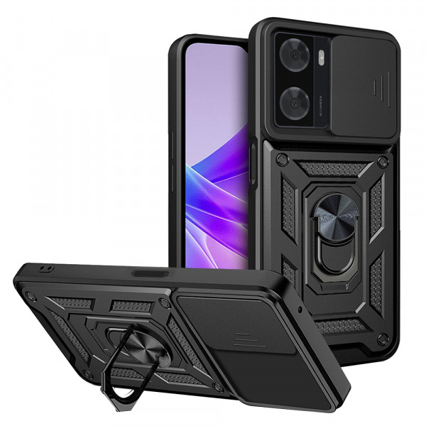 Husa pentru Oppo A57 4G / A57s / Oneplus Nord N20 SE, Techsuit, CamShield, Neagra