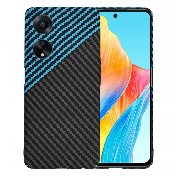 Husa pentru Oppo A98, Techsuit, Carbonite FiberShell, Neagra Bleu