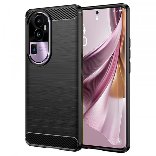Husa pentru Oppo Reno10 Pro+, Techsuit, Carbon, Neagra