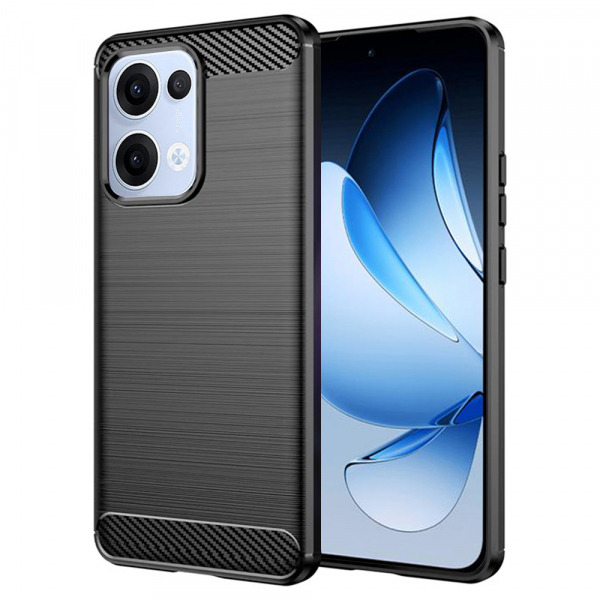 Husa pentru Oppo Reno13, Techsuit, Carbon, Neagra
