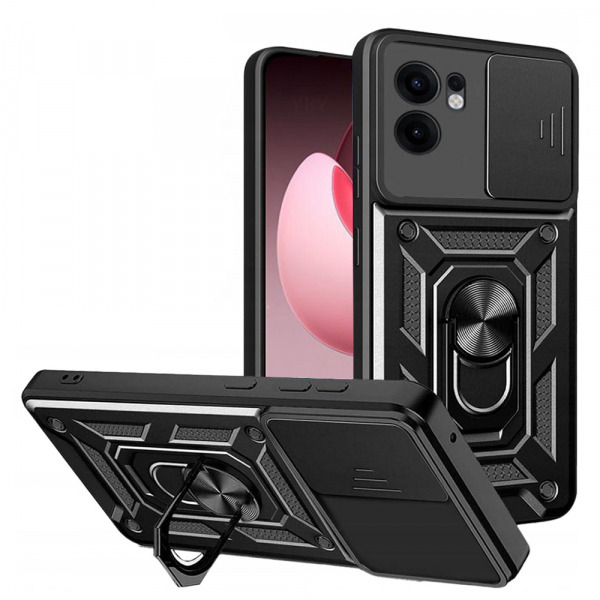 Husa pentru Oppo Reno13 FS 5G / Reno13 F 4G / Reno13 F, Techsuit, CamShield, Neagra
