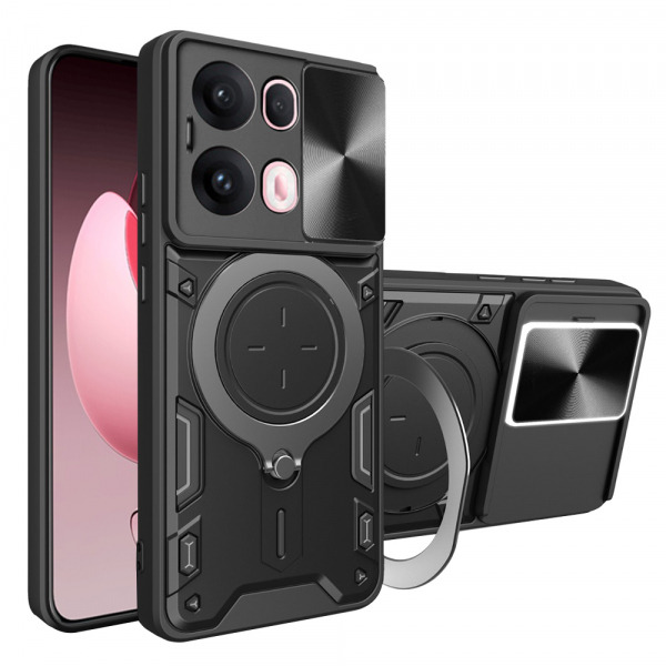 Husa pentru Oppo Reno13 Pro, Techsuit, CamGuard Pro, Neagra