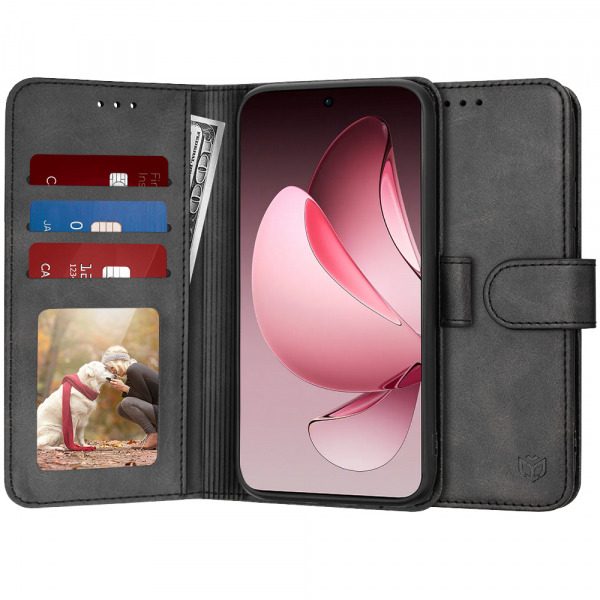 Husa pentru Oppo Reno13 Pro, Techsuit, Diary Book, Neagra